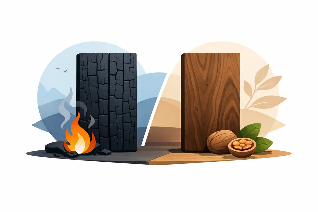 Charred Wood Versus Walnut Board Compared