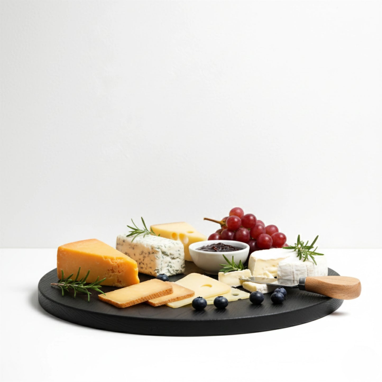 Etsu: Modern Round Shou Sugi Ban Board for Entertaining & Display