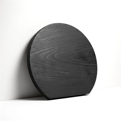 Etsu: Modern Round Shou Sugi Ban Board for Entertaining & Display