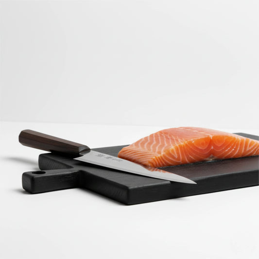 Shoku black compact cutting board studio sample